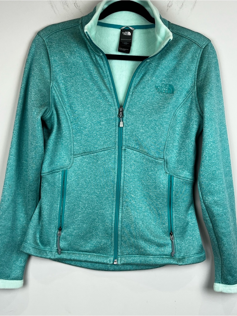 The North Face Agave Full Zip Fleece Jacket Teal Green Women's Size Small